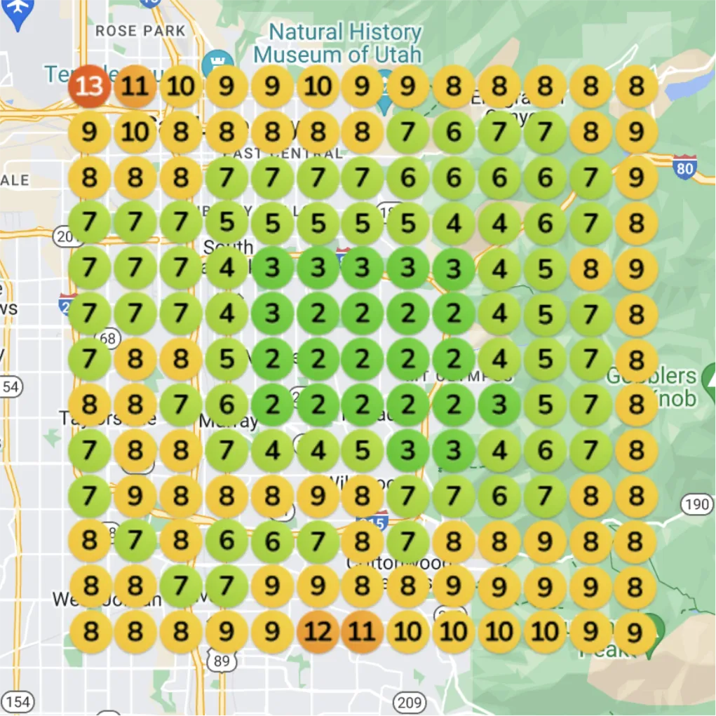 Before: Low Google Maps visibility