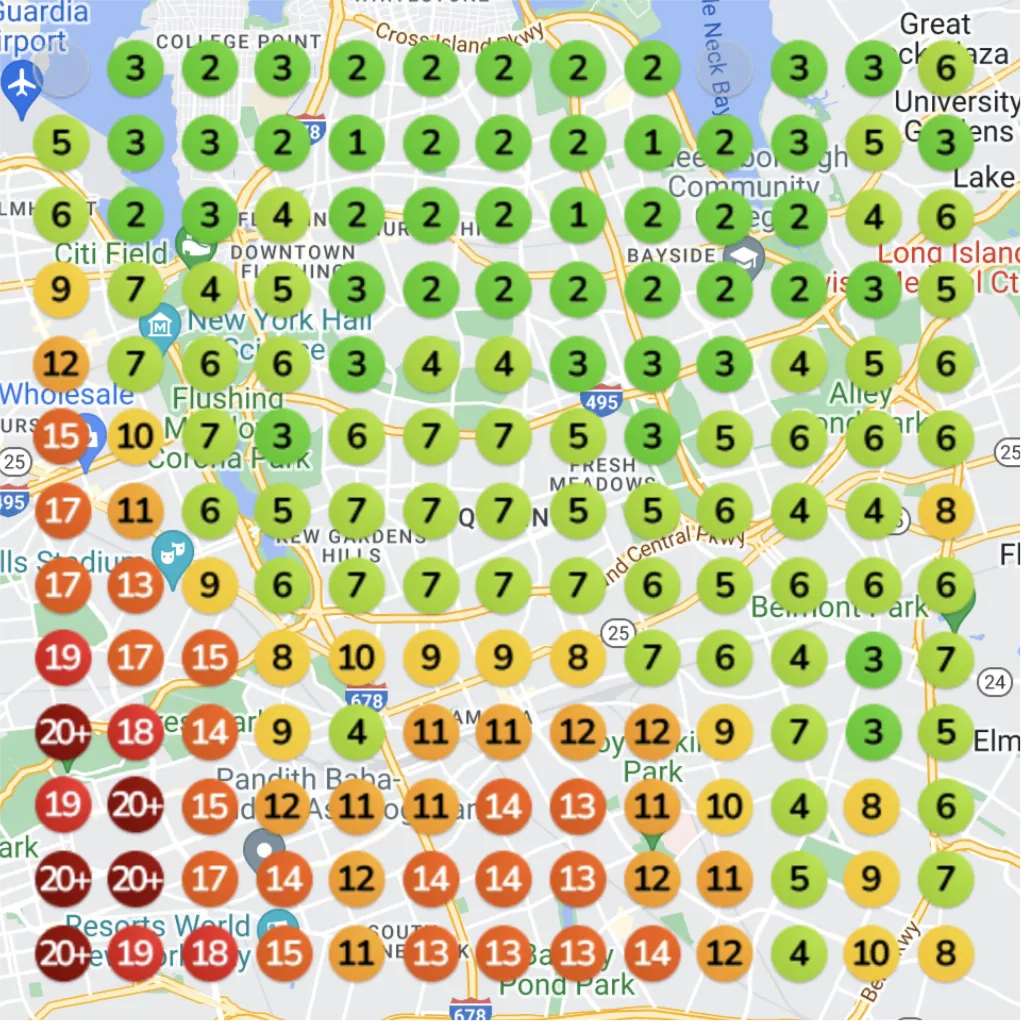 Before: Low Google Maps visibility