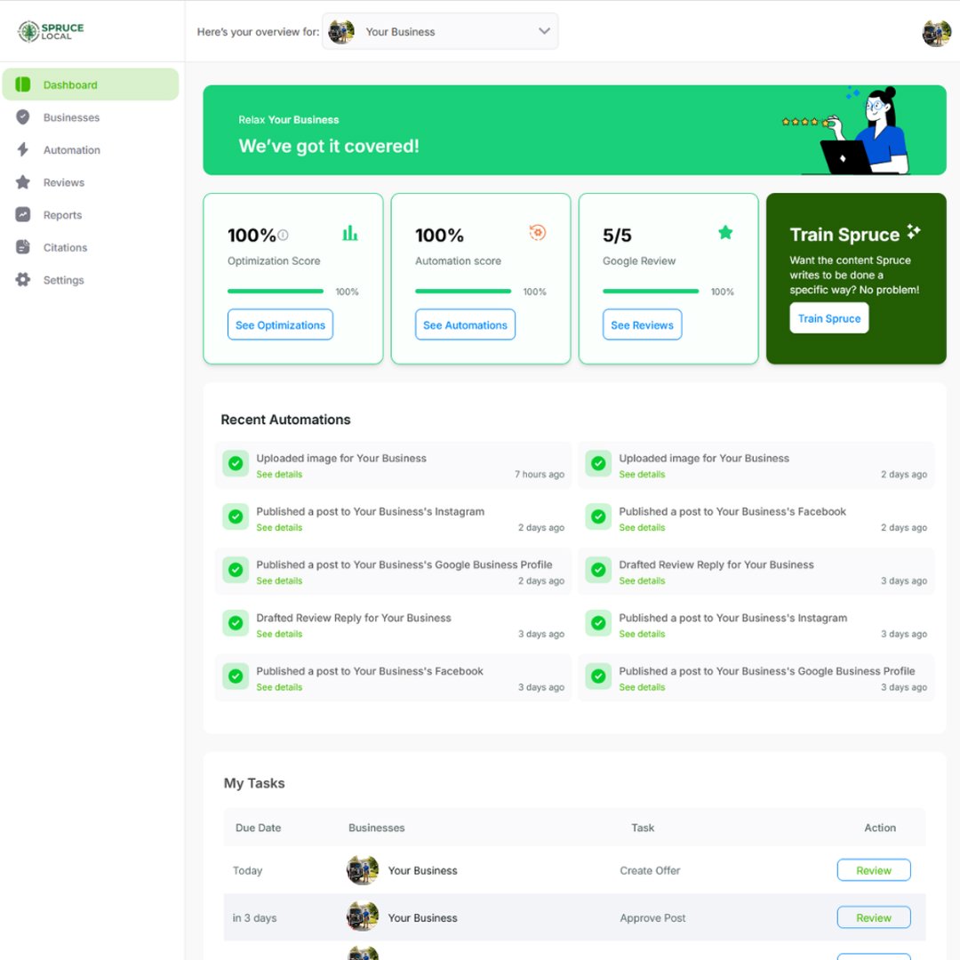 Client portal dashboard showing reporting and analytics