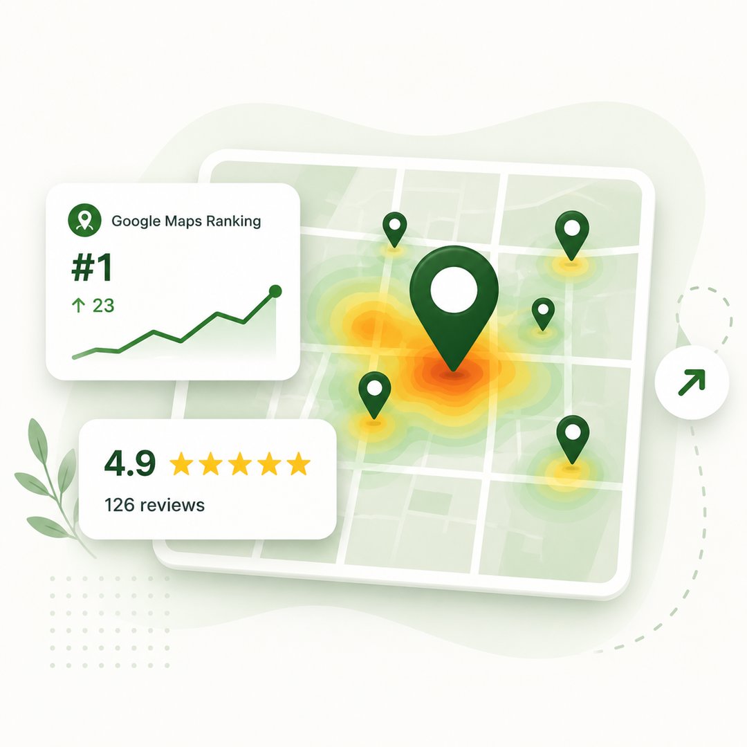 Local SEO service helping a home service business rank higher on Google Maps